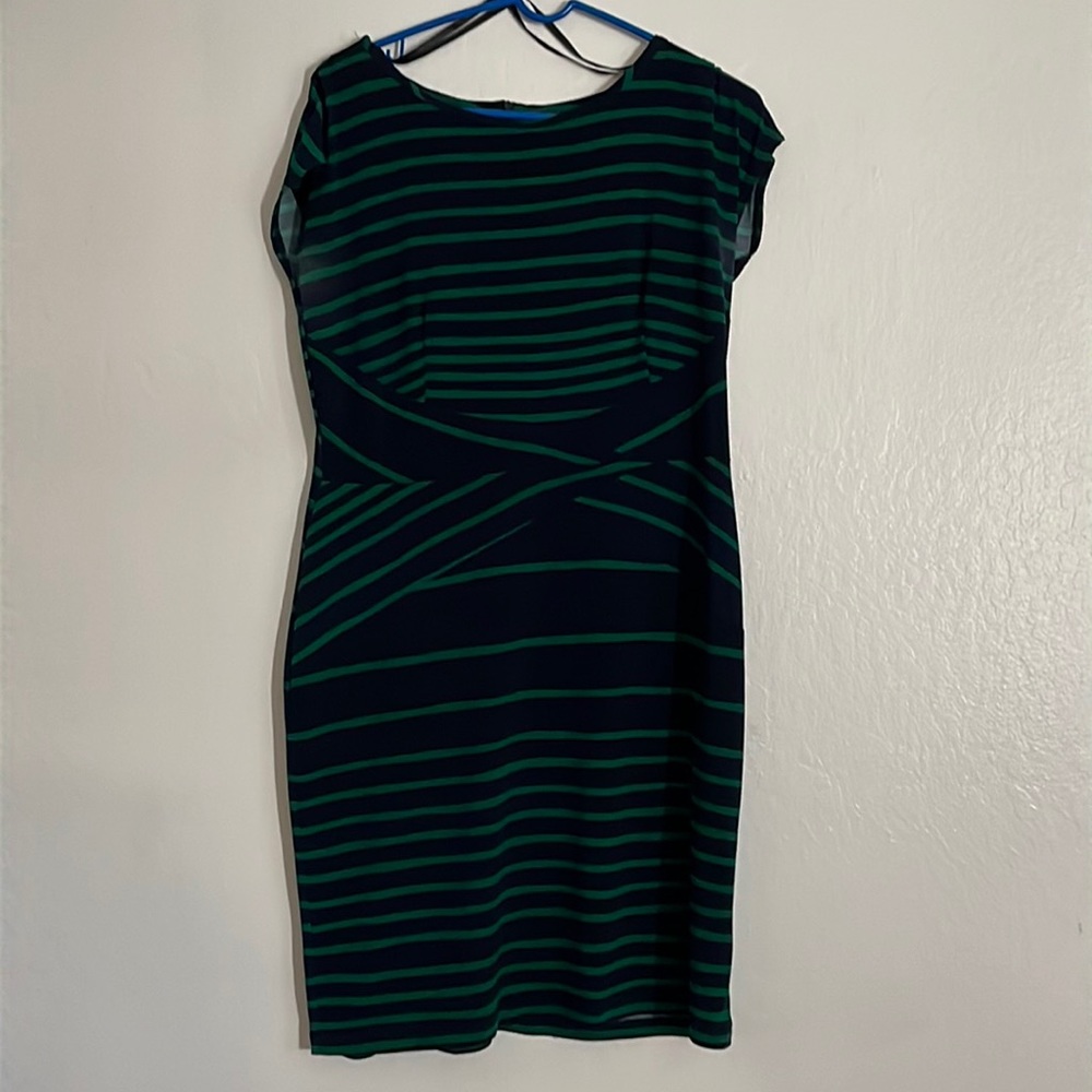 Green and Navy blue dress size 14